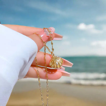 Enchanted Pearl Shell Necklace