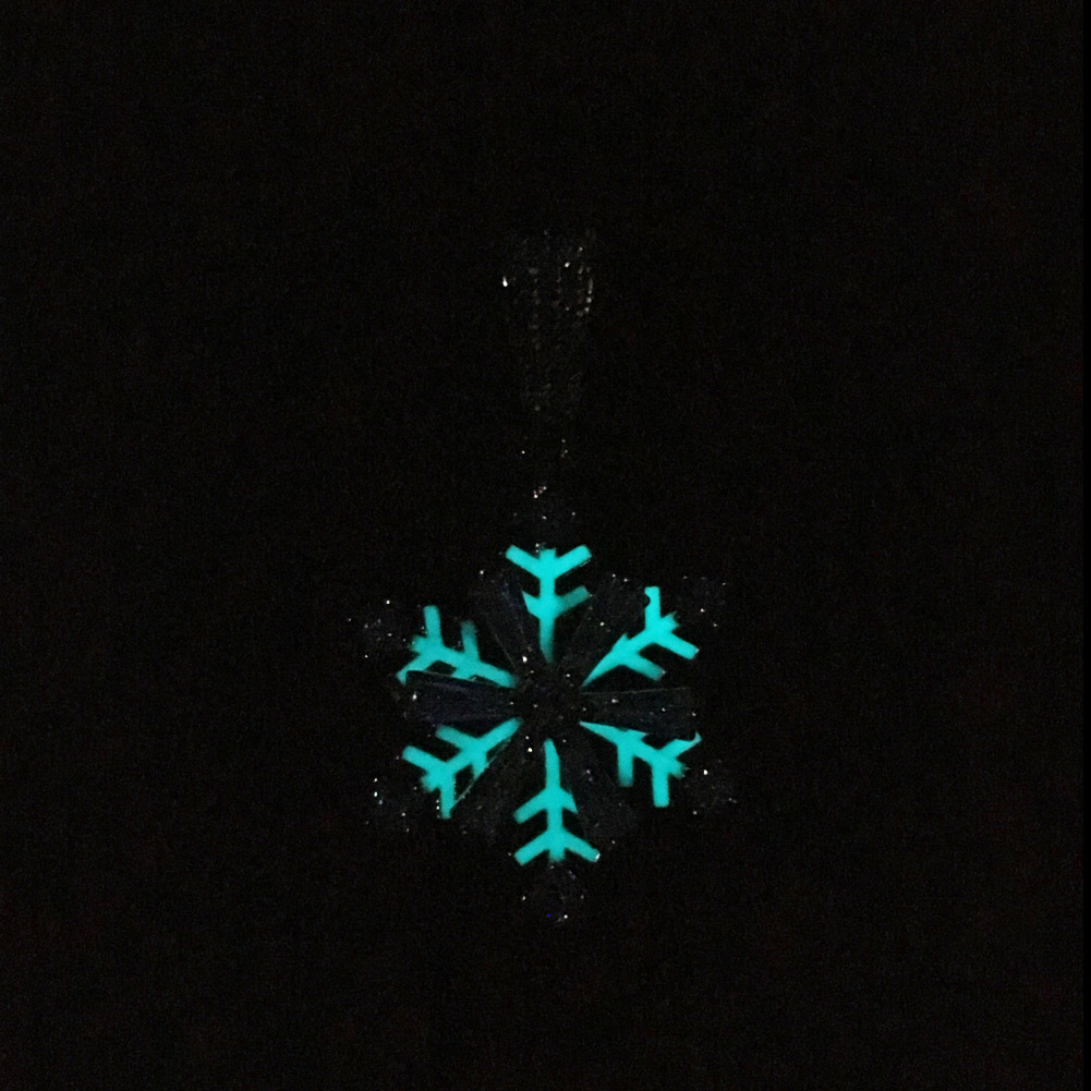 Luminous Spinning Snowflake Necklace