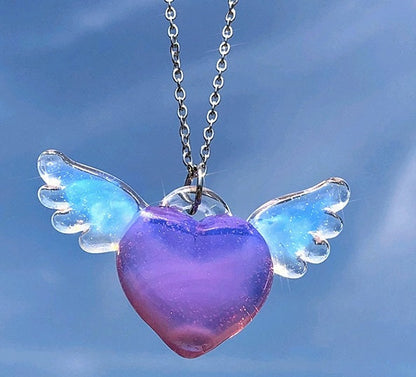 Forged Angel Heart Necklace