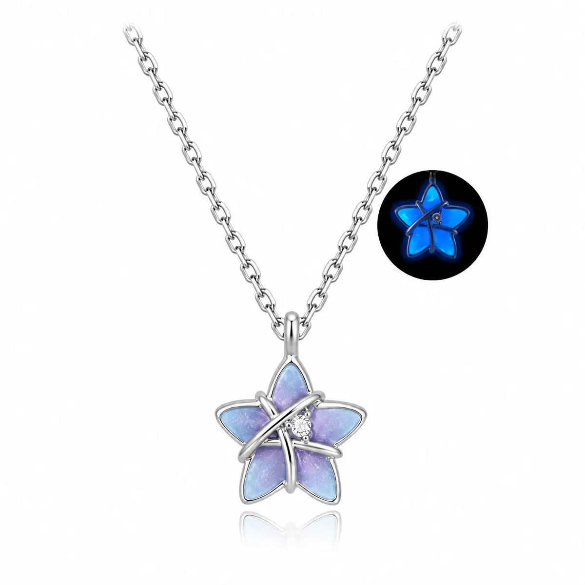 Luminous Winter Star Necklace